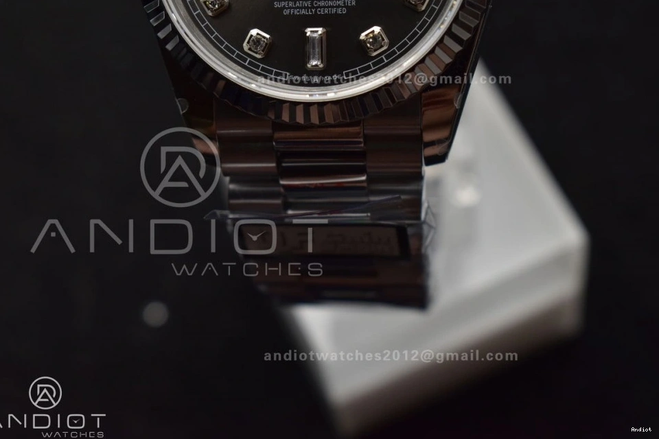 Dial 36 (Gain Diamond 904L Steel on Weight) SS Grey Bracelet vr3255 Best QF Edition V5 President DayDate 0601
